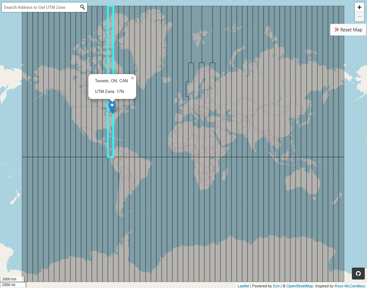 UTM Zone Finder Preview